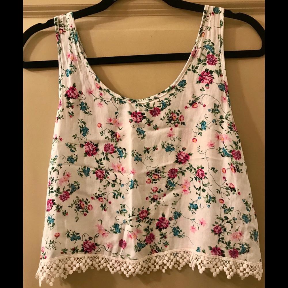 Floral Crop Tank